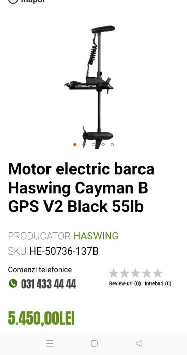 Barca cu motor electric