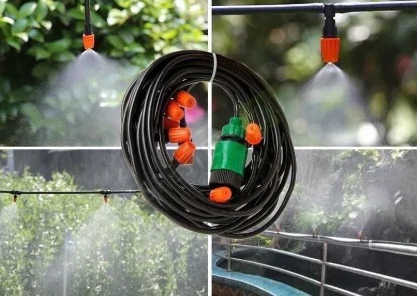 Система ВОДНА МЪГЛА, маркуч с дюзи, охлаждане пръскане вода WATER MIST