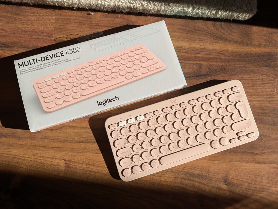 Клавиатура безжична Logitech K380 розова, Bluetooth