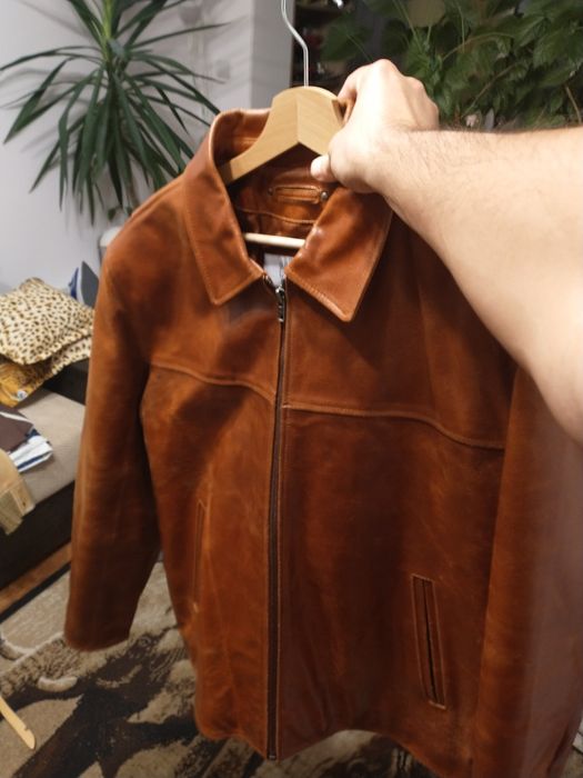 Geacă de piele veritabilă de colectie, model unicat. Marime L