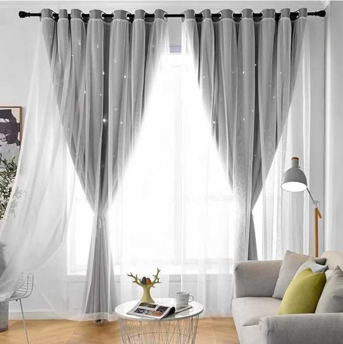 2x Set perdea cu draperie