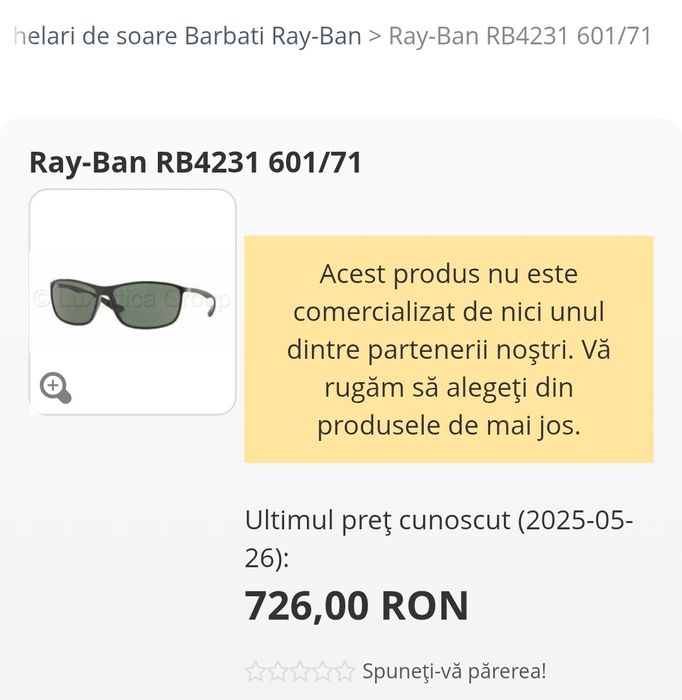 Ochelari de soare Ray Ban