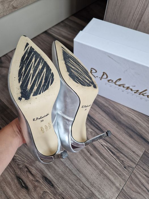 Обувки на ток от естествена кожа R.Polanski