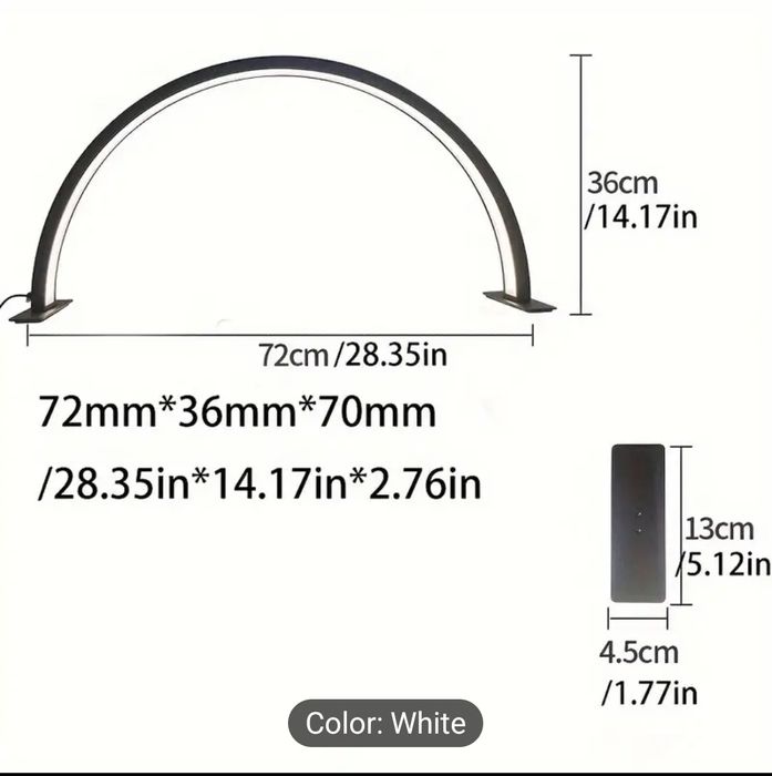 Lampa pentru masa prezentare produse semi-luna half moon light unghii