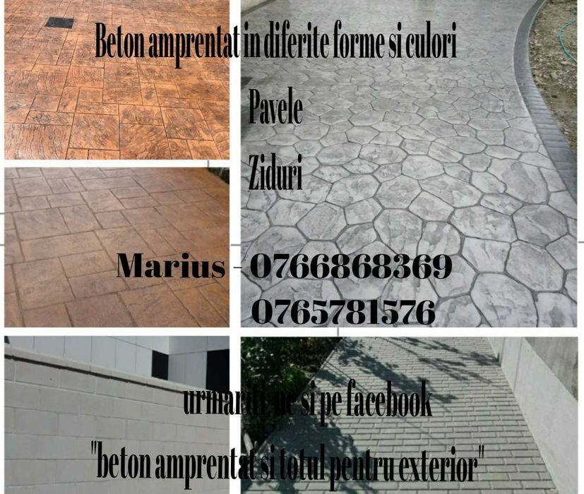 Beton amprentat si vertical