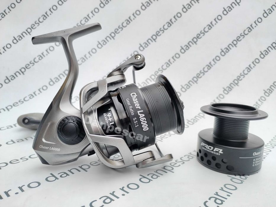 Mulinetă Feeder si Crap PRO FL CHASER LA6000 tambur Long Cast