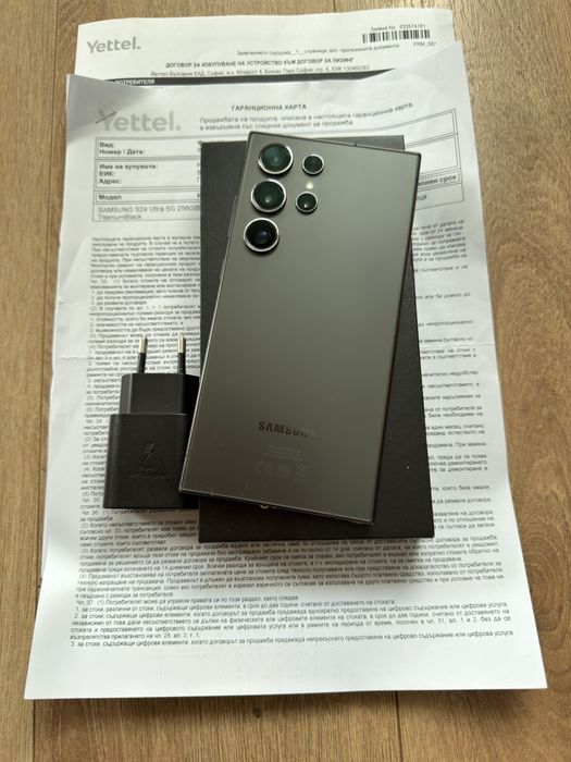 Като НОВ! Samsung Galaxy S24 Ultra 256gb Titanium Black / НОВ!