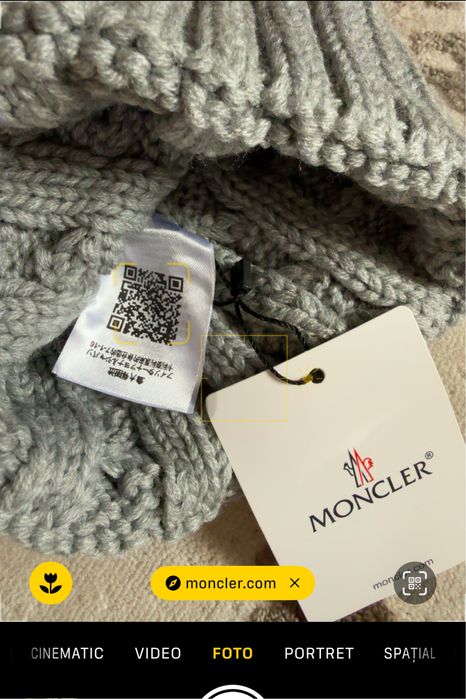 Vand Fes/Căciula Moncler premium cu ciucure din blana naturala