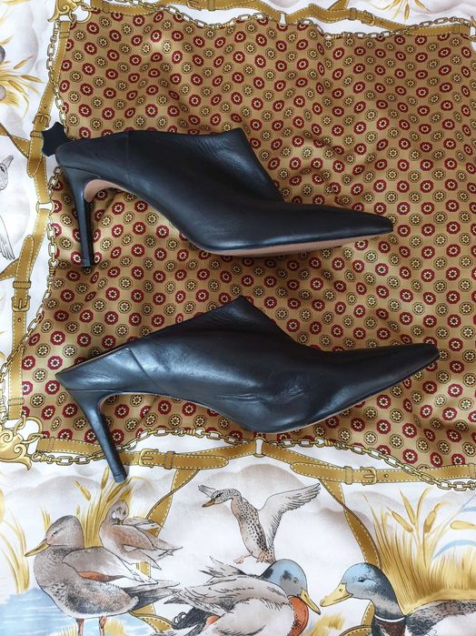 Saboti pantofi piele naturala H&M Zara Massimo Dutti Musette