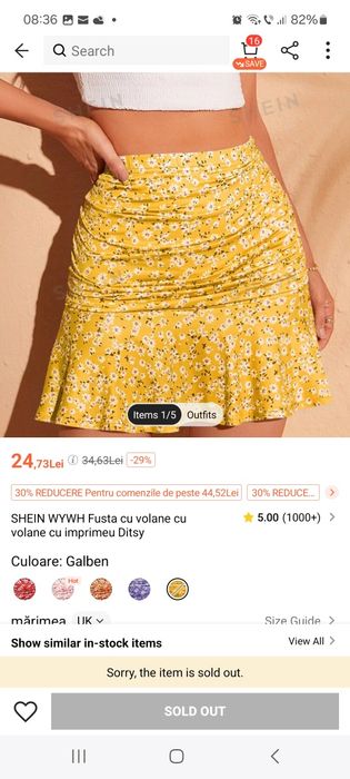 Rochite Noi Marca Shein