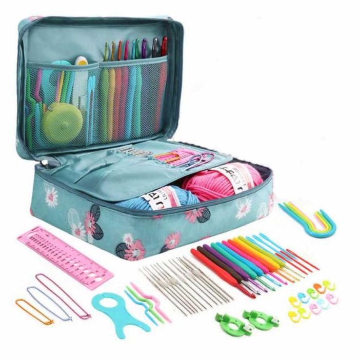 Комплект за плетене 58 части алуминиеви куки за начинаещи и напреднали