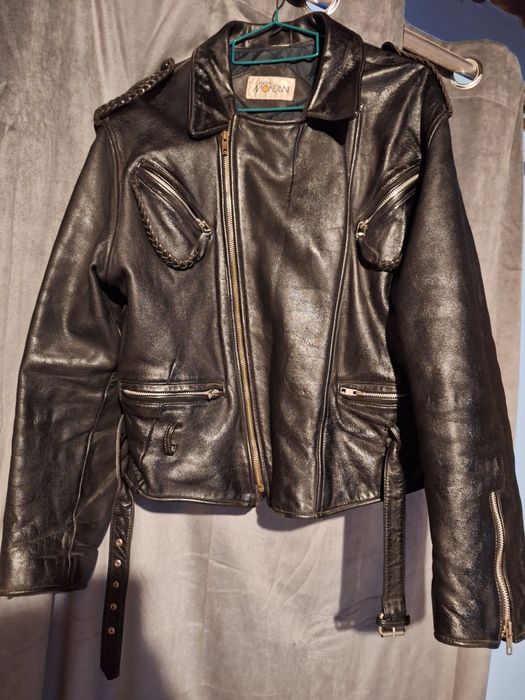 Cowhide leather jacket