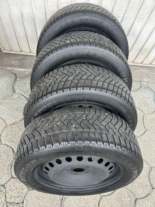 Jante otel 5x108mm, roti cu anvelope iarna 205/55 R16, Ford Focus, Mondeo, C-Max, S-Max, Tourneo, Volvo, Jaguar