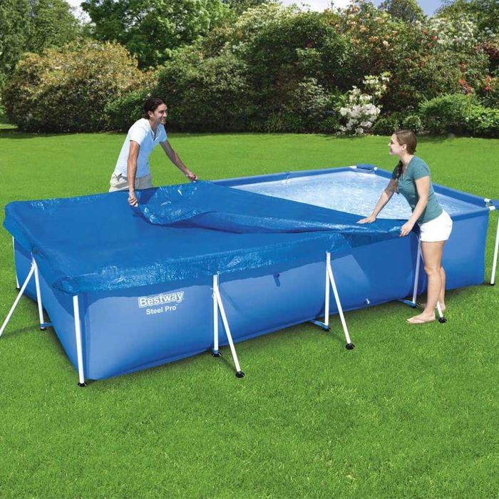 Prelata Piscina Dreptunghiulara Acoperire Protectie Apa Bestway Cadru Metalic 400x211x81 + LIVRARE GRATUITA BT