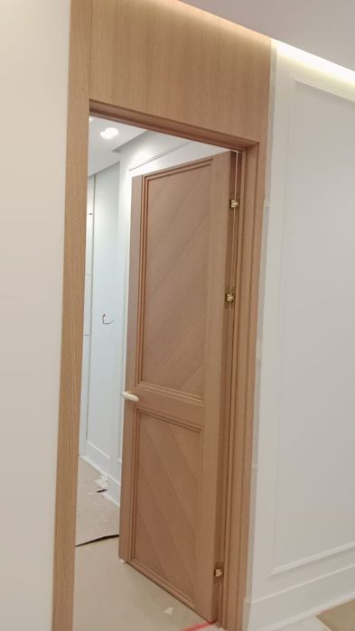 Установка двери бамбук обой плинтус ламинад