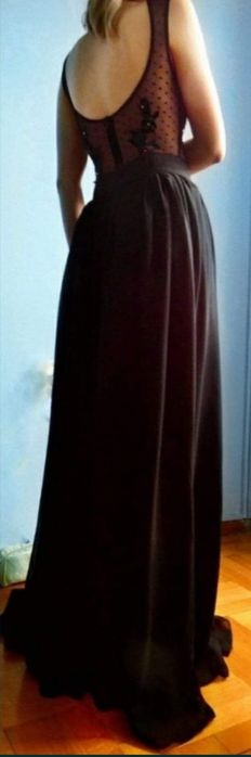 Черна бална рокля+ подарък чанта