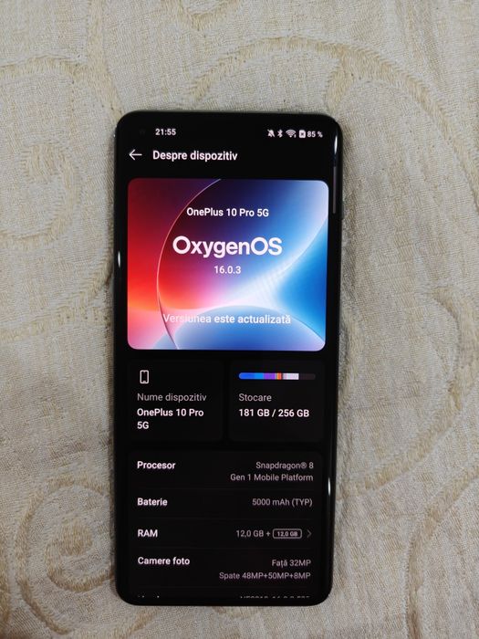 Vand Oneplus 10pro 256/12gb varianta europeana in stare excelenta