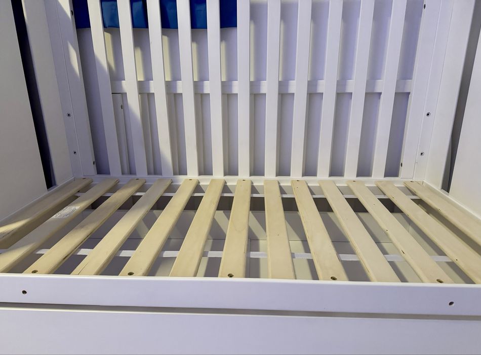 Pătuț Bebe ALB (Nou) Tutti Bambini Katie Sleigh Mini + Sertar, Sector 3