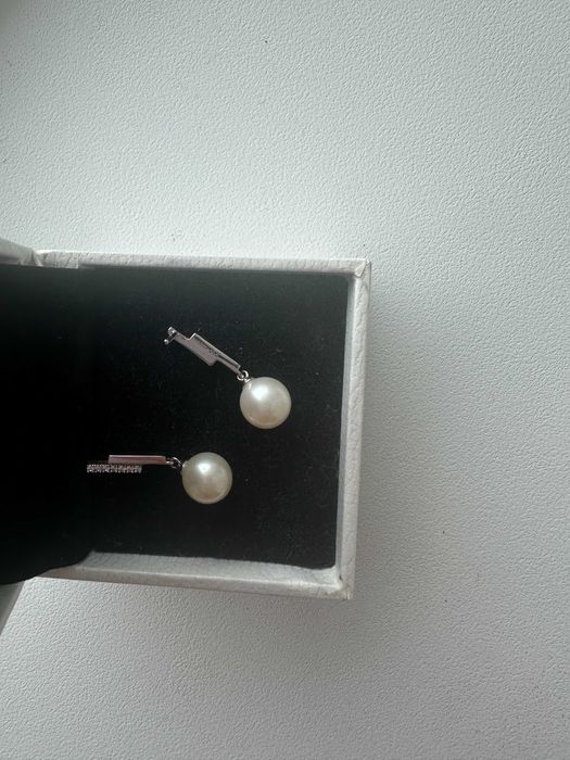 Cercei cu perle naturale 7–7,5 mm + argint 925