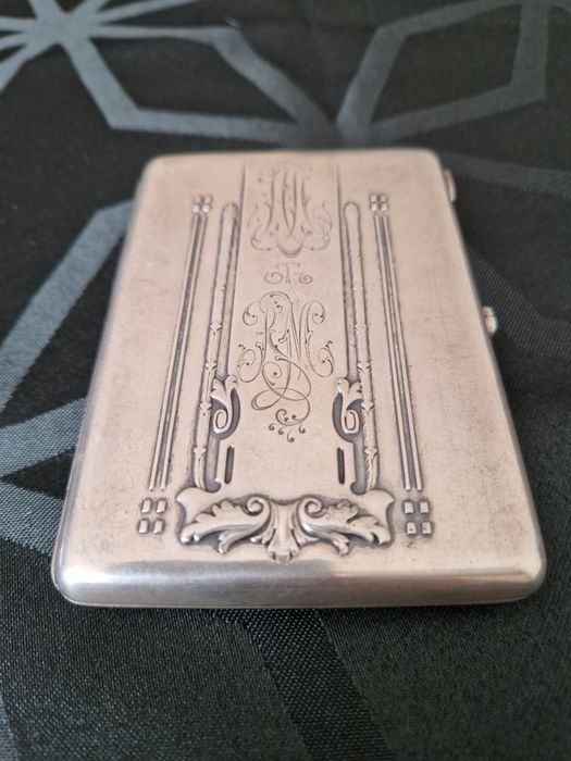 Страхотна рядка антикварна руска сребърна табакера 84