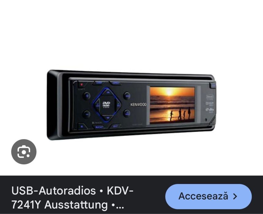 Cd/Dvd player auto Kenwood KDV 7241 adaptor Bt-Usb Bucuresti