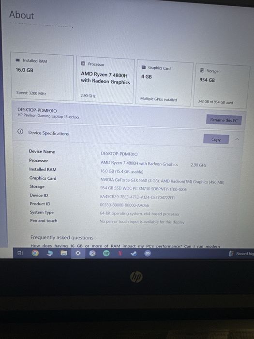 Laptop HP Pavilion Gaming 15