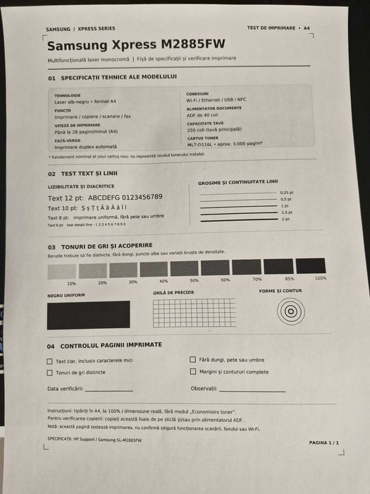 Samsung Xpress M2885FW – Laser, WiFi, Duplex, Scaner, Fax, ADF