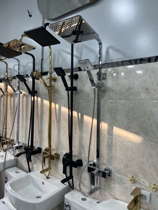 Смеситель  стояк душ Пианино 4в1