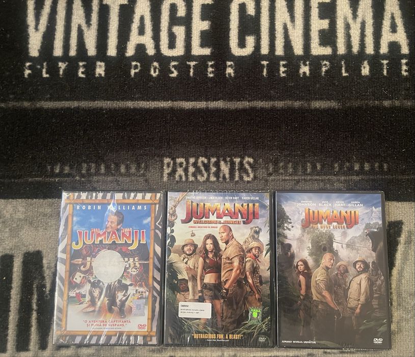 Filme JUMANJI 1-3 DVD COMPLETE Collection  ( originale )