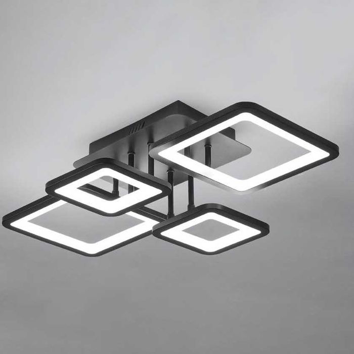 Абажур Луксозна LED 60W лампа плафон квадратен вид плафониера