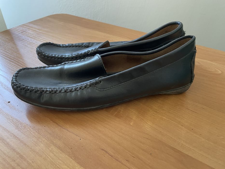 Pantofi damă din piele - bleumarin