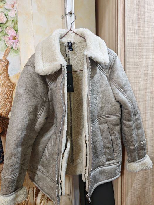 Дубленка в стиле "авиатор"