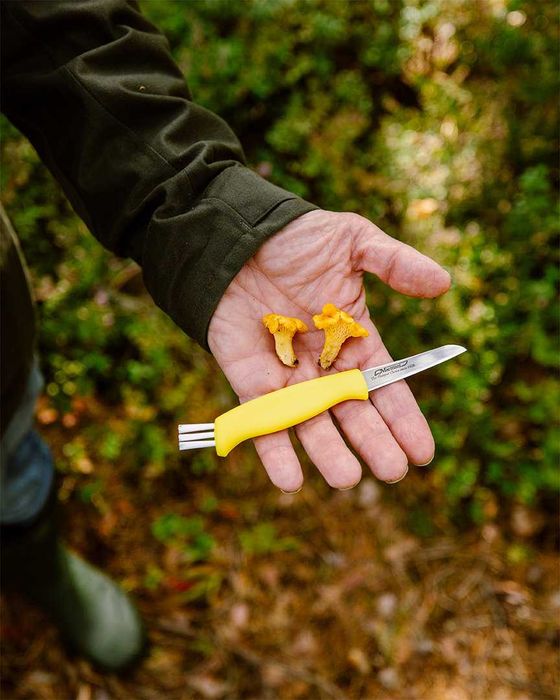 Оригинален Нож за гъби с четка Marttiini ФИНЛАДИЯ с кожен калъф