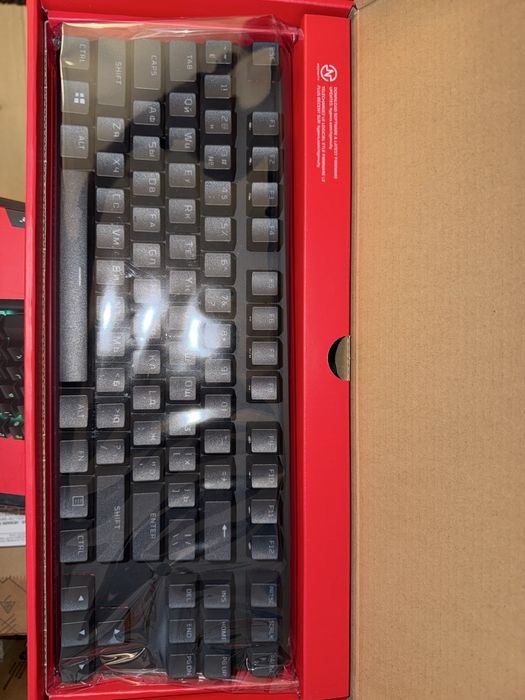 [SIGILAT] Tastatura gaming mecanica HyperX Alloy Origins Core PBT RGB TKL, switch HX Red - Linear, soft NGENUITY, 100% anti-ghosting, cablu USB-C deta