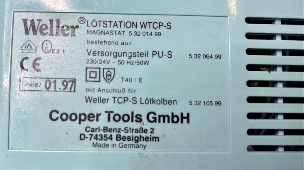Statie de lipit Weller WTCP -S