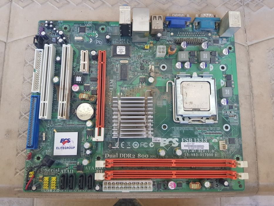 Plata + protsessor + ddr