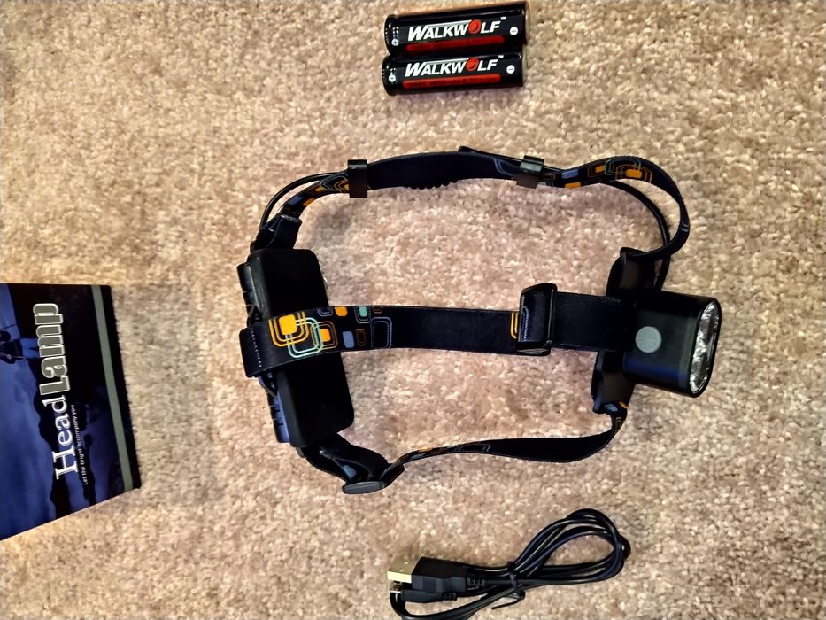 Lanterna frontala 2xLED T6 cu 2 acumulatori 18650