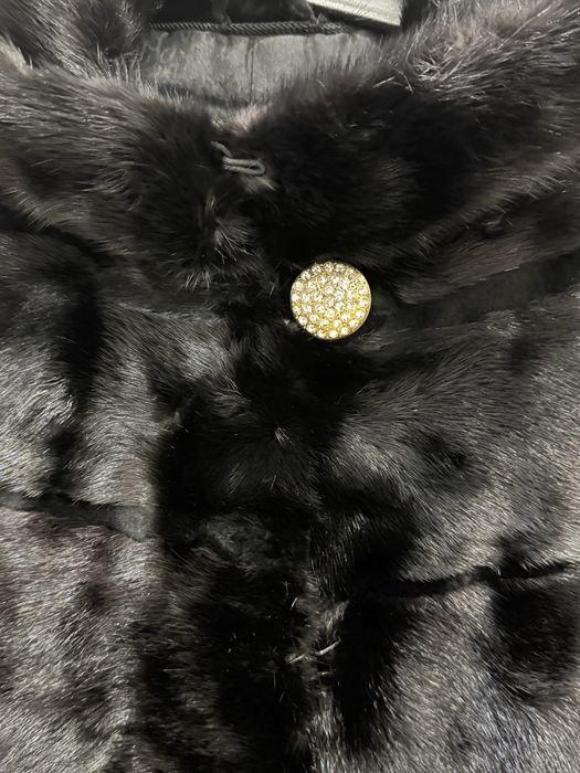 Норковая шуба с капюшоном