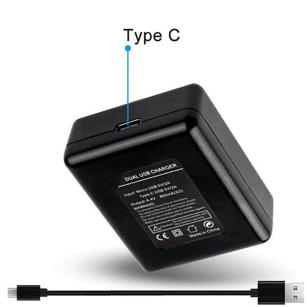 Зарядно устройство GARV за GoPro Hero 13 Black, За две батерии