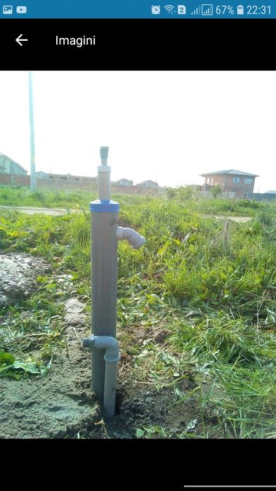 Fantani , puturi , foraje, pentru apa de santier si de udat gradina.