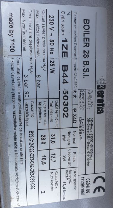 Placa Electronica Centrala Beretta BOILER 28 B.S.I.