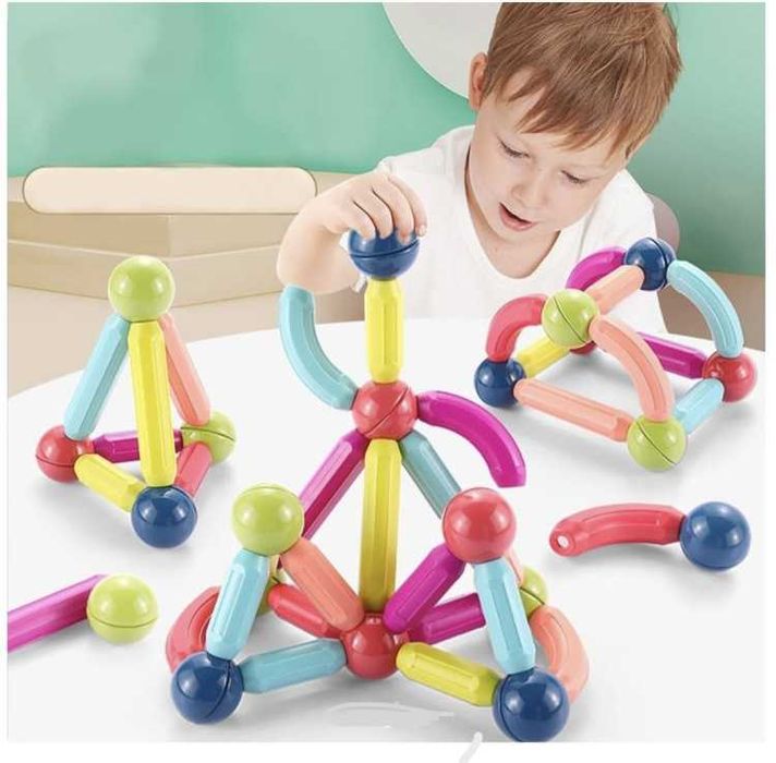 Магнитный конструктор Hausland детский, 3d, 72 деталей