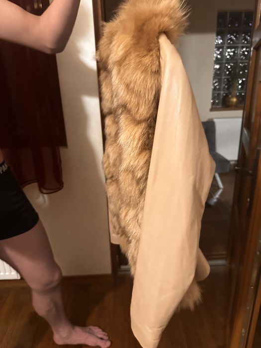 Haina  piele cu blana vulpe