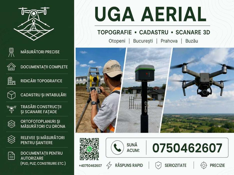 Cadastru și Topografie | Intabulare • Trasare Axe • Trasare Teren • Ridicare Topografică • Scanare 3D • Termografie