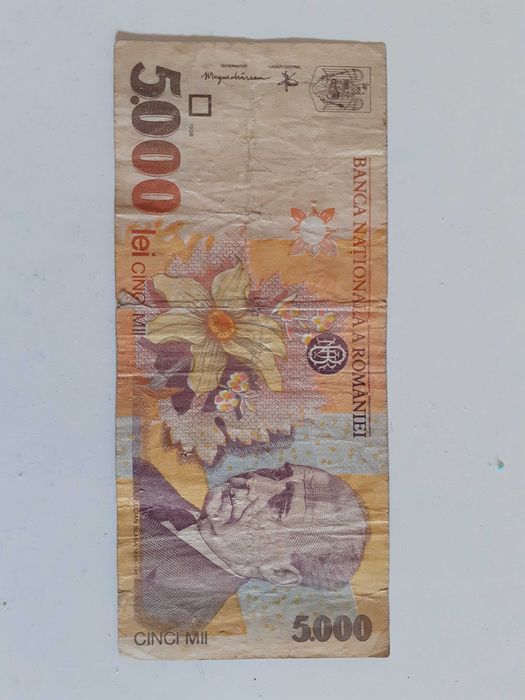 Bancnota 5000 lei, 1 bucata, 1998