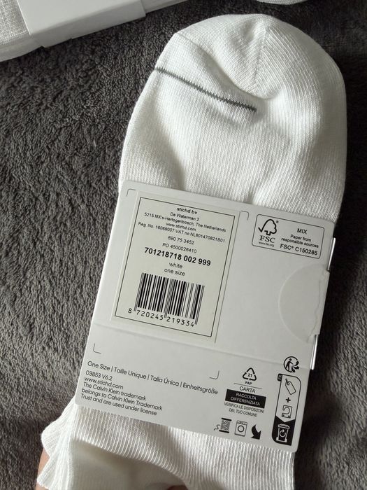 Calvin Klein set 3 sosete albe model sub glezna marimea 38-42 noi originale