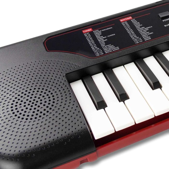 Синтезатор 49 клавиша Електронно пиано RockJam USB Черно Розово Зелено