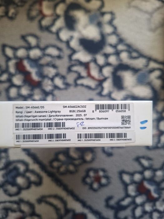 Samsung A56 5G bor 256 talik 2ta bor bir olinganiga 2 hafta bolgan