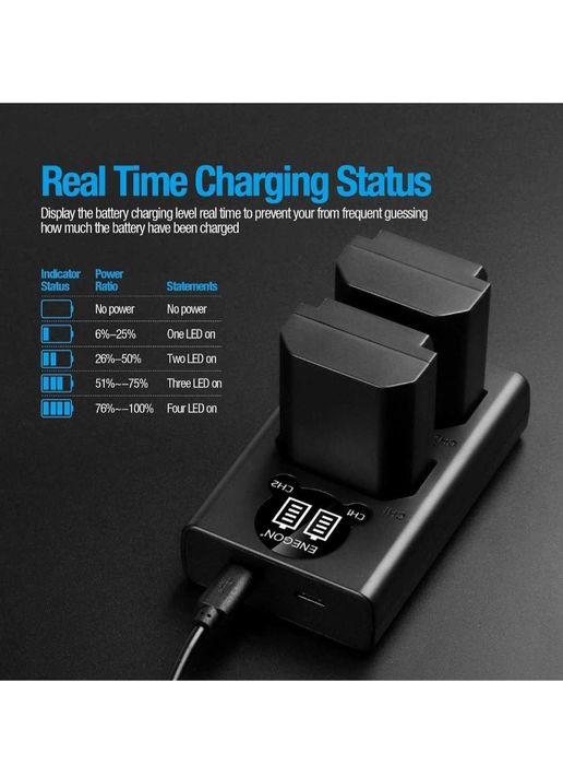 ENEGON NP-FZ100 Две батерии с капацитет 2280mAh и зарядно за Sony