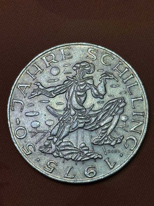 Австрия 100 Schilling 1975 Сребърна Монета 24гр Austria Silver Coin
